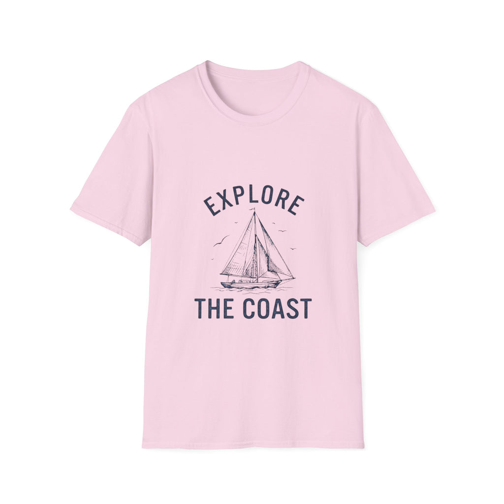 Explore The Coast Sailboat T-Shirt — Nautical Adventure Tee