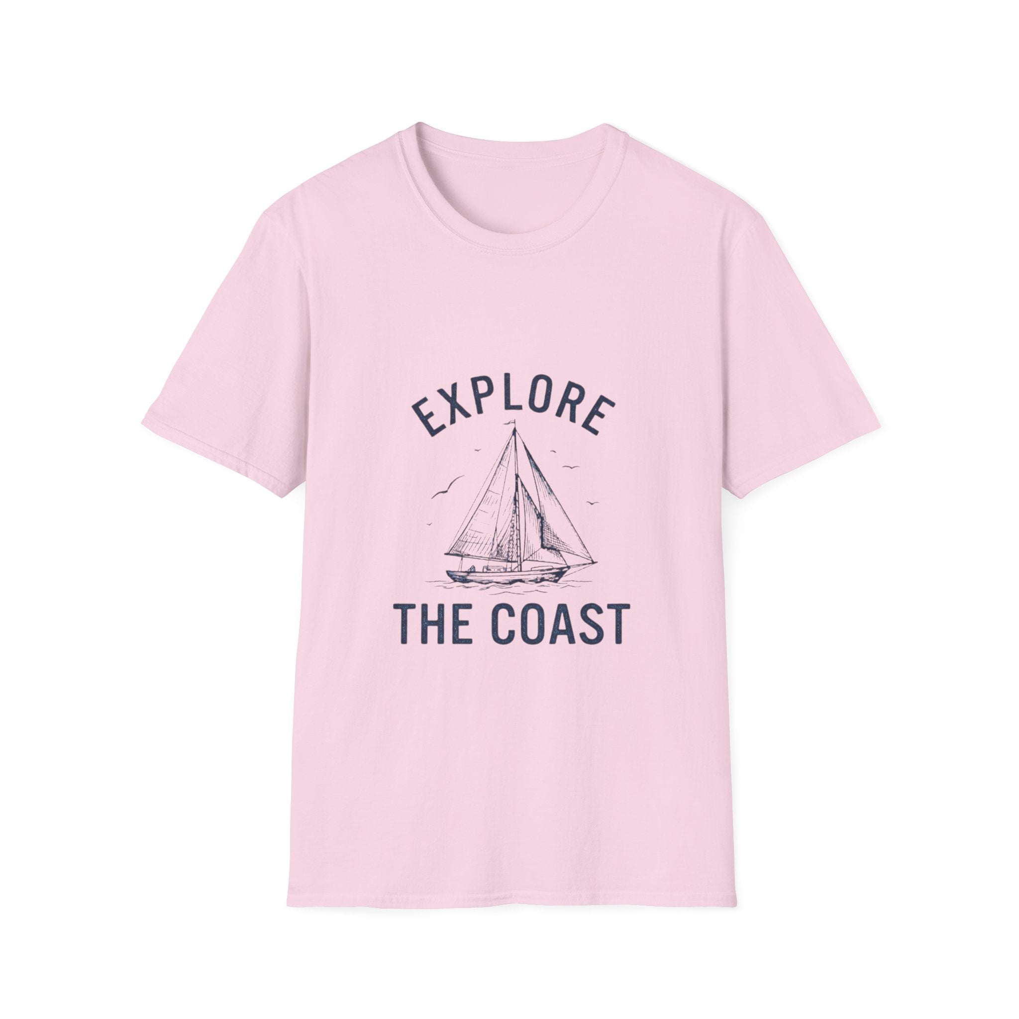 Explore The Coast Sailboat T-Shirt — Nautical Adventure Tee