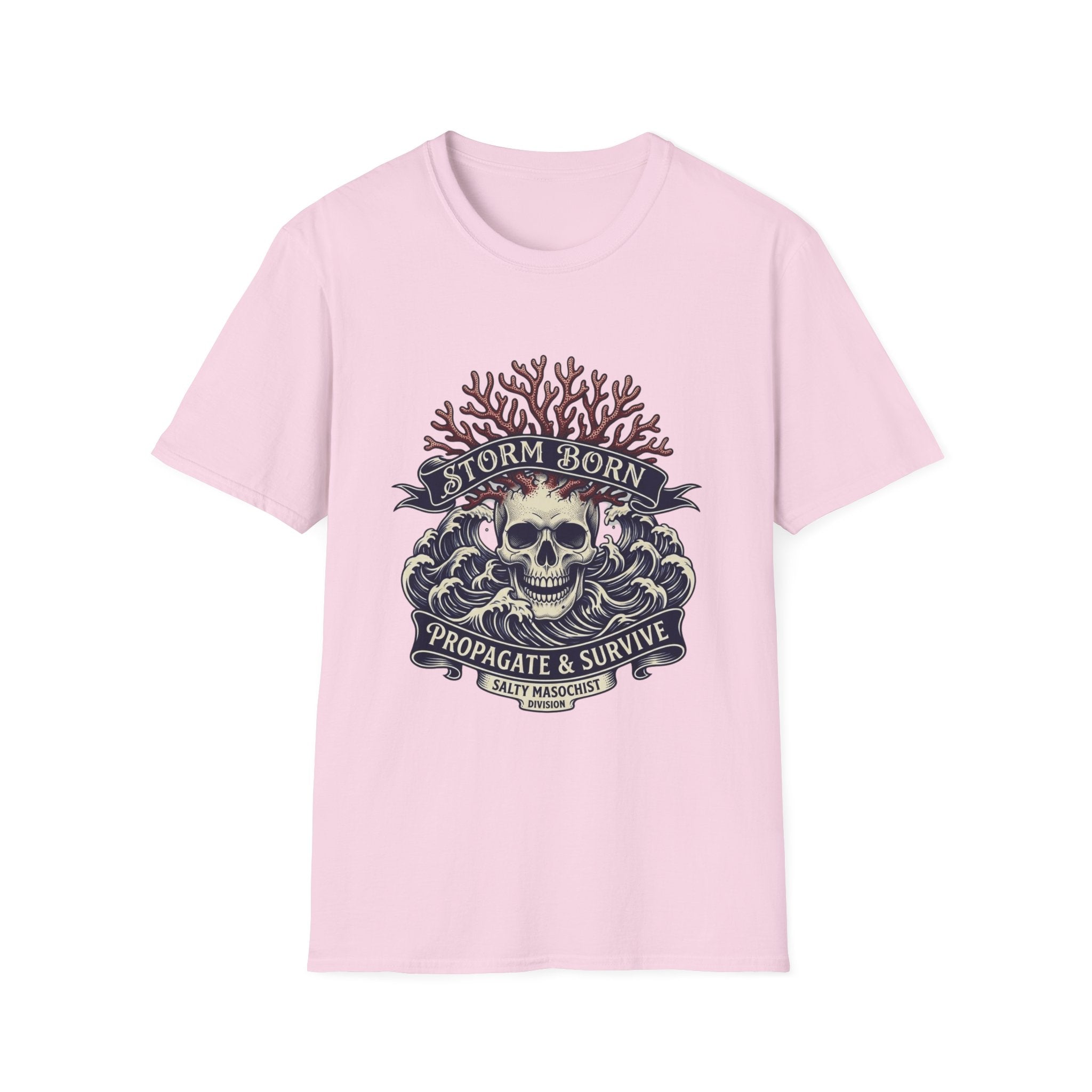 Storm Born Skull Tee — "Propagate & Survive" Pirate Nautical T-Shirt