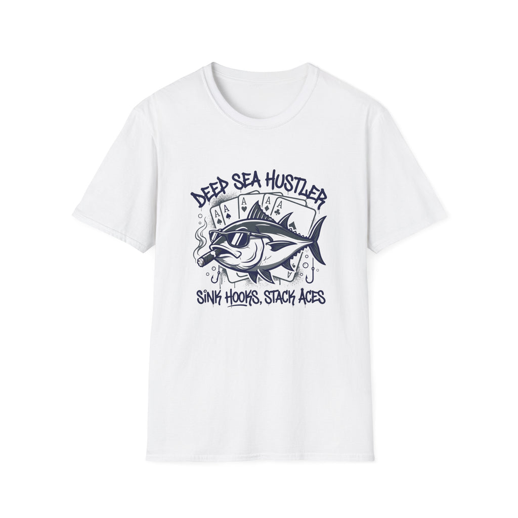 Deep Sea Hustler T-Shirt – "Sink Hooks, Stack Aces" Fishing Tee
