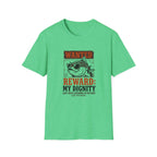 T-Shirt — "Wanted: Reward: My Dignity" Funny Fishing Cat Graphic Tee