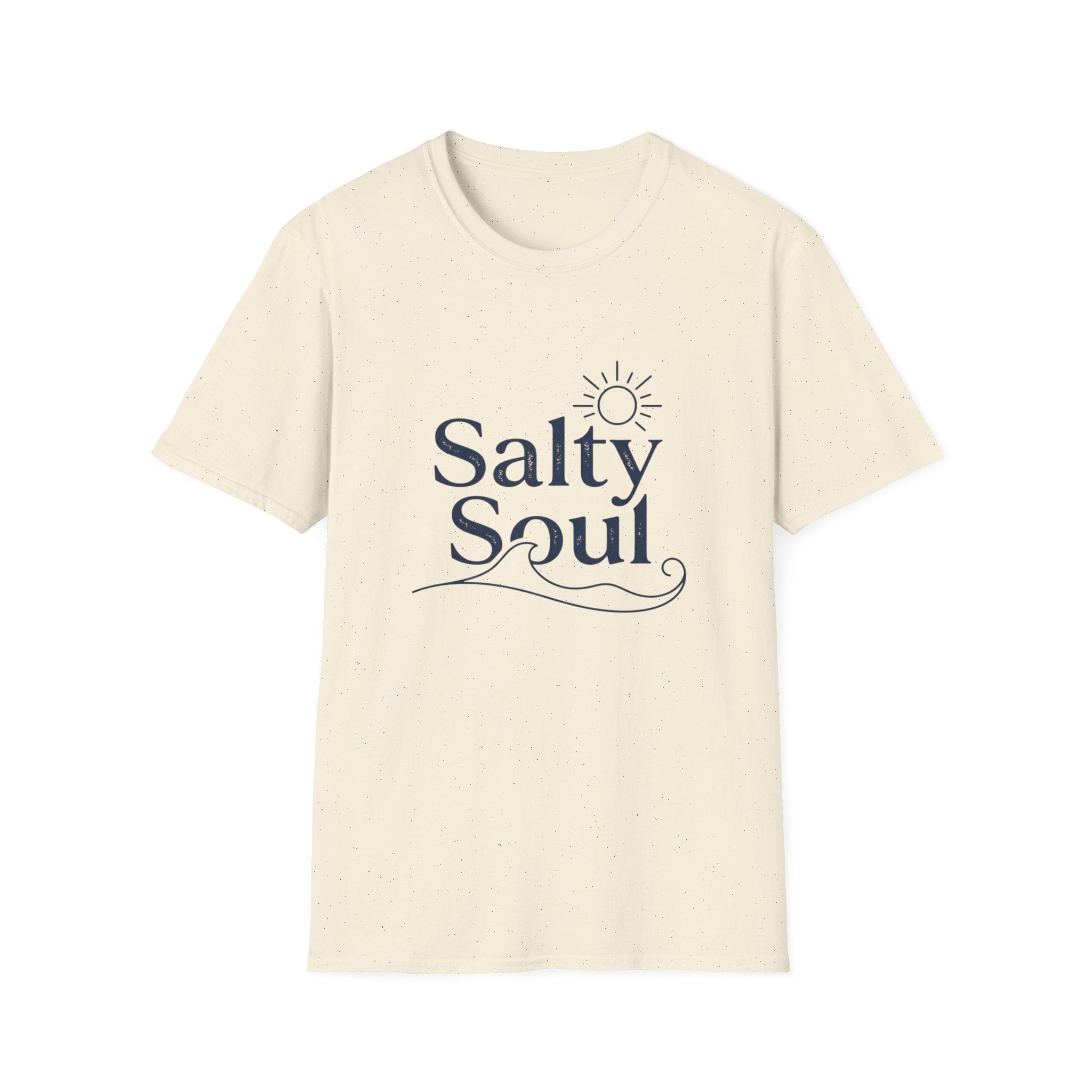 Salty Soul Beach T-Shirt — Nautical Sun & Wave Graphic Tee
