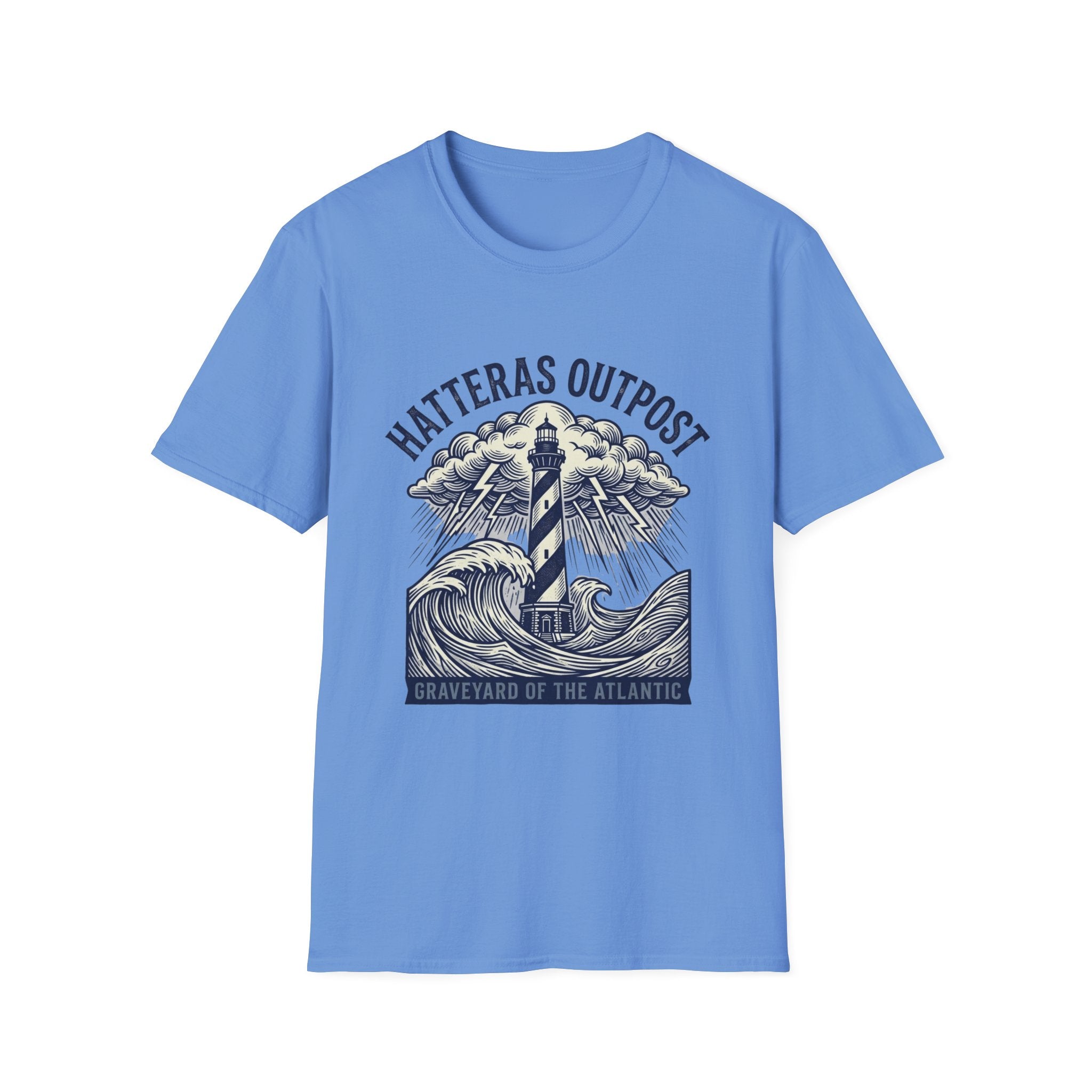 Hatteras Outpost Lighthouse T‑Shirt — Graveyard of the Atlantic Nautical Tee