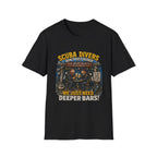 Scuba Divers Don’t Get Older We Just Need Deeper Bars T-Shirt — Funny Diver Tee for Scuba Enthusiasts