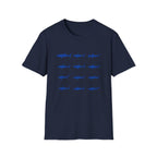 Shark Species Chart T-Shirt – Illustrated Blue Sharks Tee