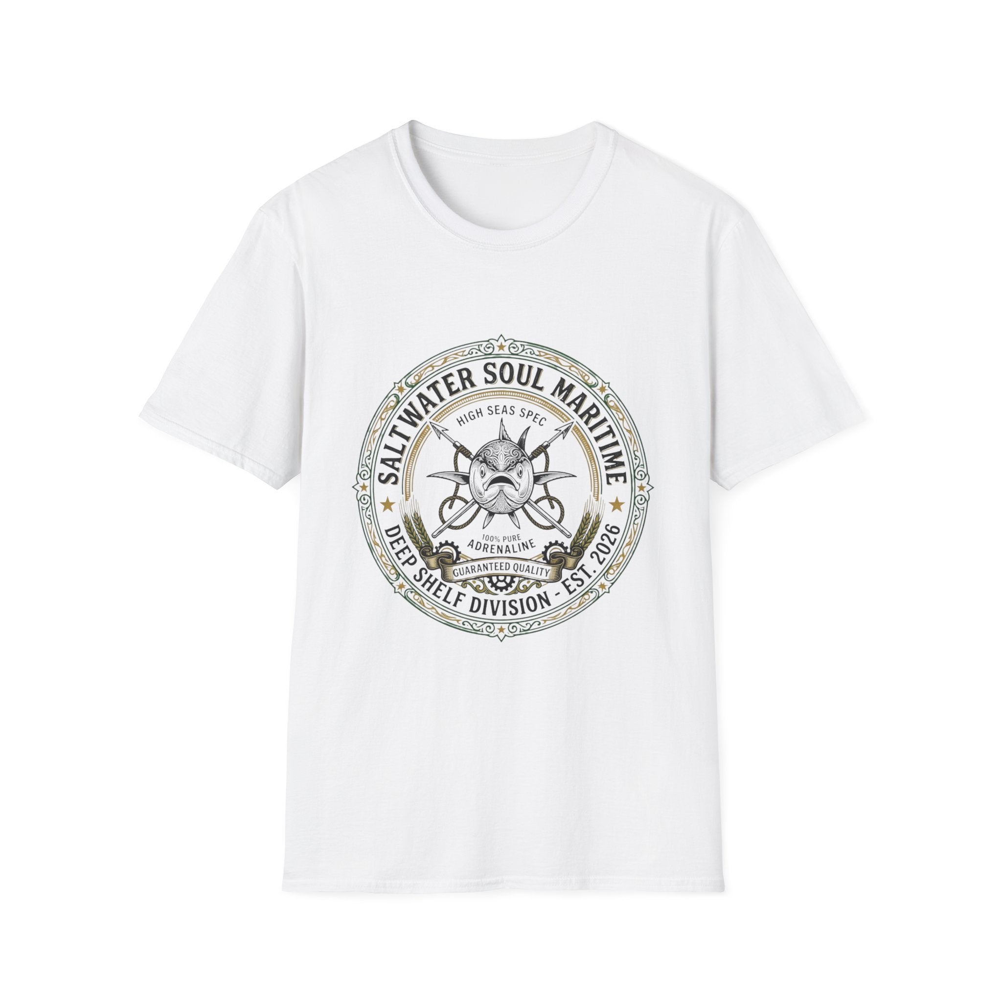 Saltwater Soul Maritime T-Shirt — Vintage Nautical Anchor Graphic