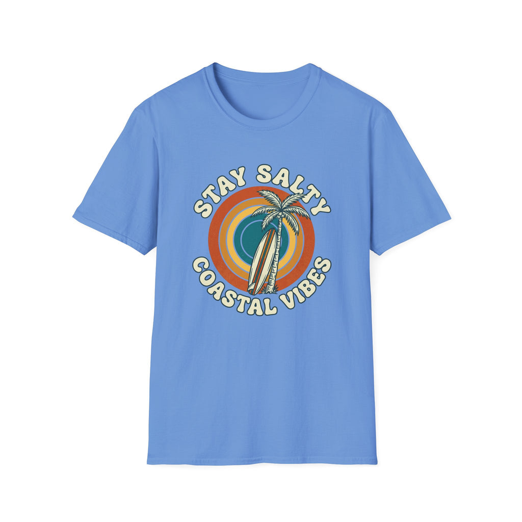Stay Salty Coastal Vibes T-Shirt — Retro Palm Beach Graphic Tee