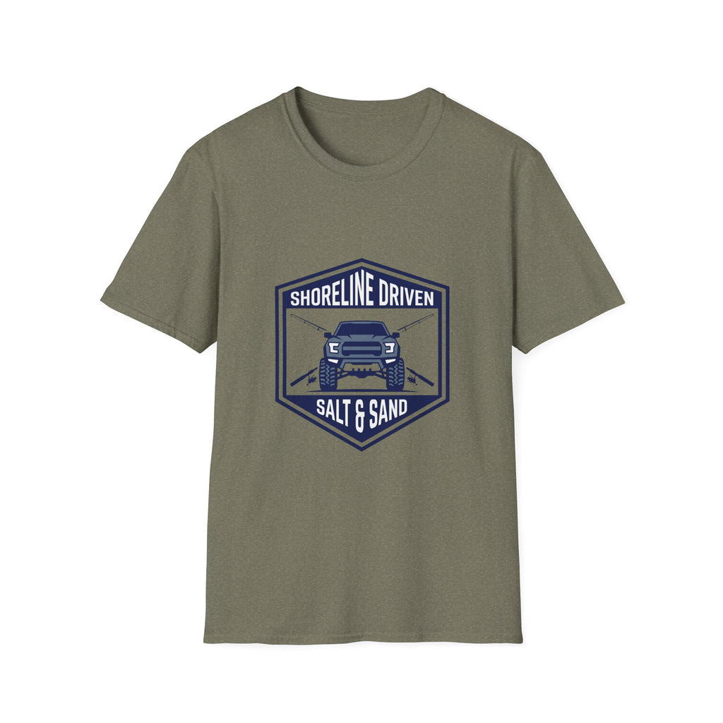 Shoreline Driven Salt & Sand T-Shirt — Coastal 4x4 Beach Adventure Tee