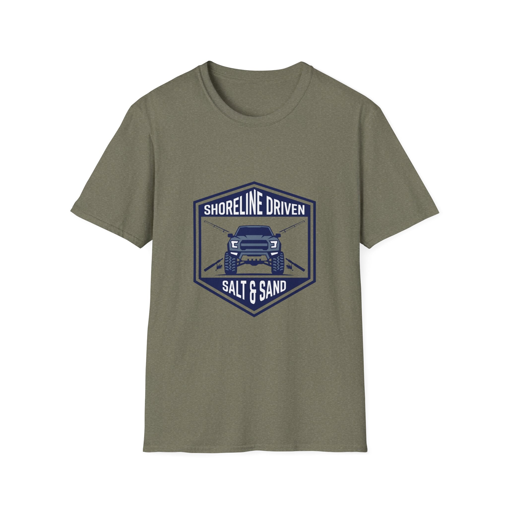 Shoreline Driven Salt & Sand T-Shirt — Coastal 4x4 Beach Adventure Tee