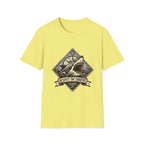 Shark Vintage Crest T-Shirt — "Respect the Current" Nautical Graphic Tee