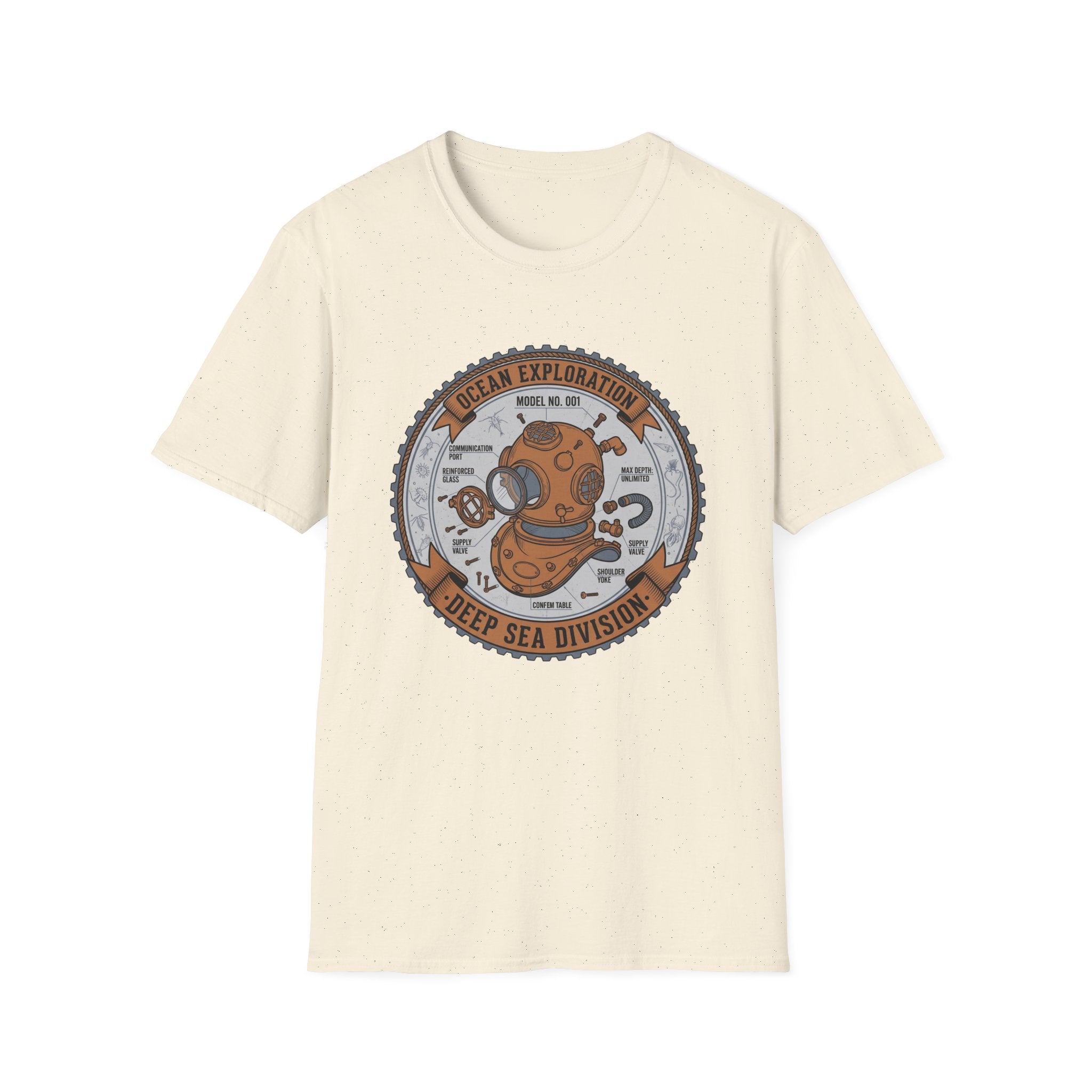 Deep Sea Division T-Shirt — Ocean Exploration Vintage Diving Helmet Tee