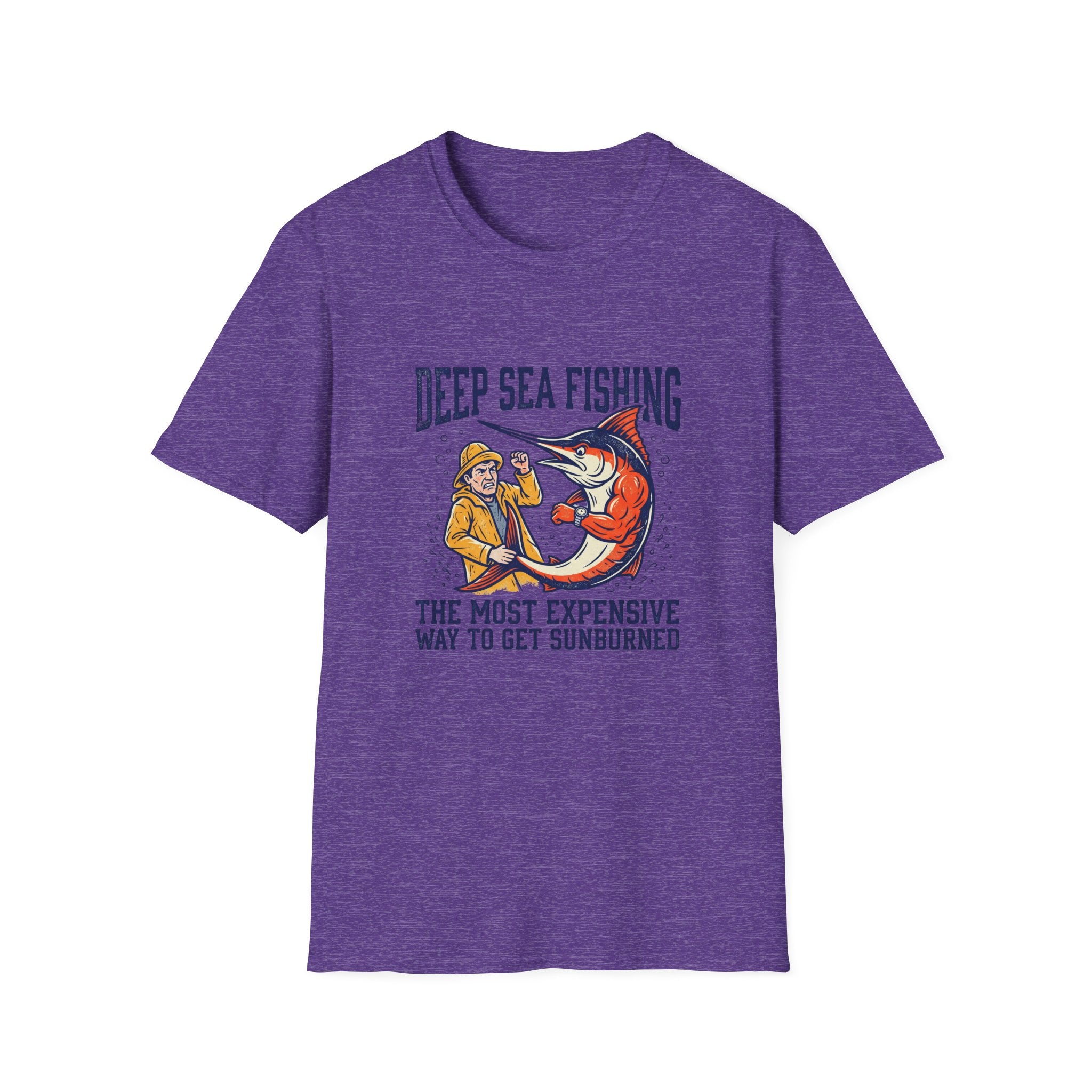 Deep Sea Fishing T-Shirt — "The Most Expensive Way to Get Sunburned" Graphic Tee