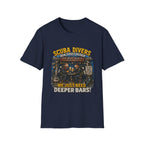Scuba Divers Don’t Get Older We Just Need Deeper Bars T-Shirt — Funny Diver Tee for Scuba Enthusiasts