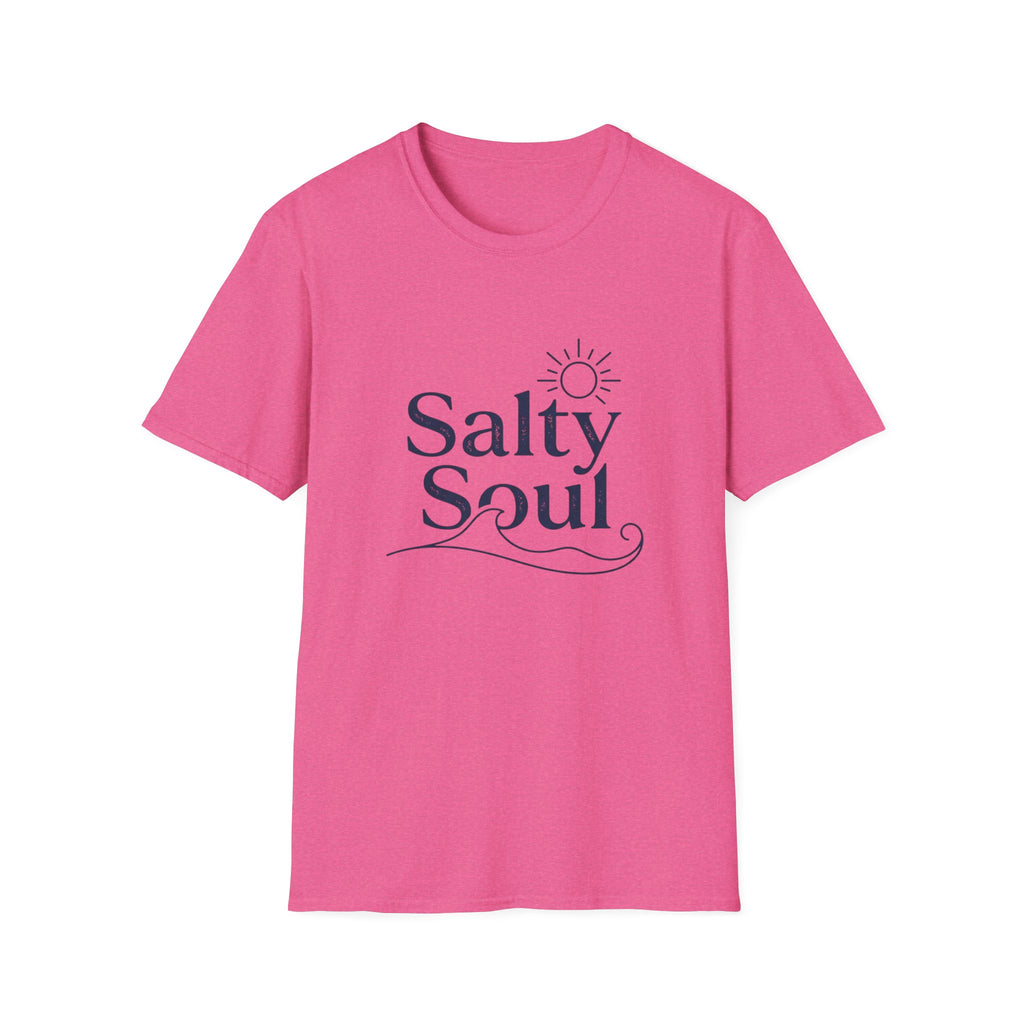 Salty Soul Beach T-Shirt — Nautical Sun & Wave Graphic Tee