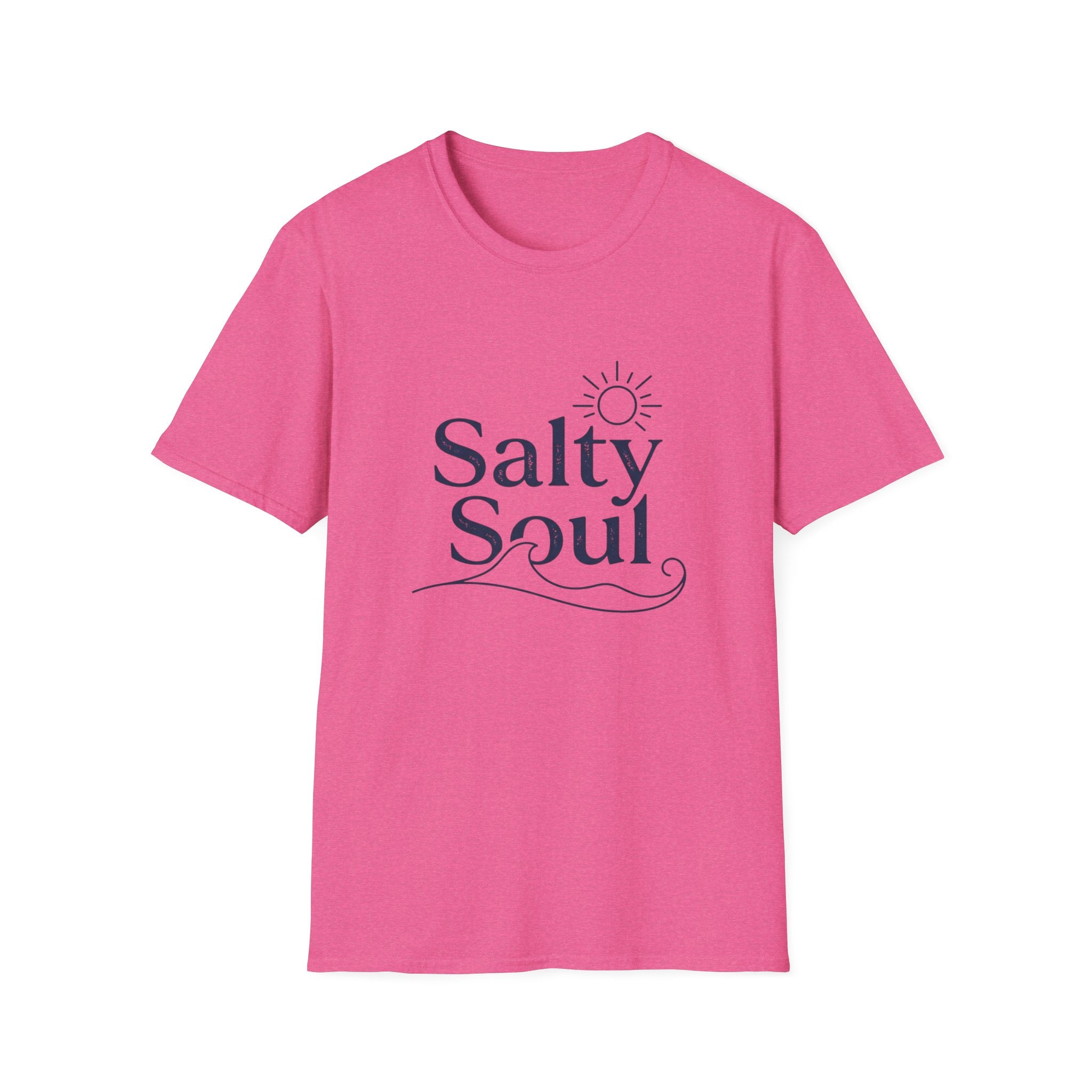Salty Soul Beach T-Shirt — Nautical Sun & Wave Graphic Tee