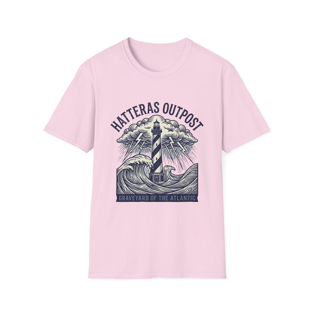 Hatteras Outpost Lighthouse T‑Shirt — Graveyard of the Atlantic Nautical Tee