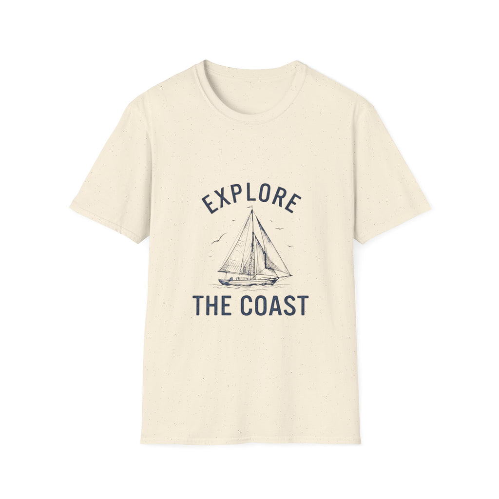 Explore The Coast Sailboat T-Shirt — Nautical Adventure Tee