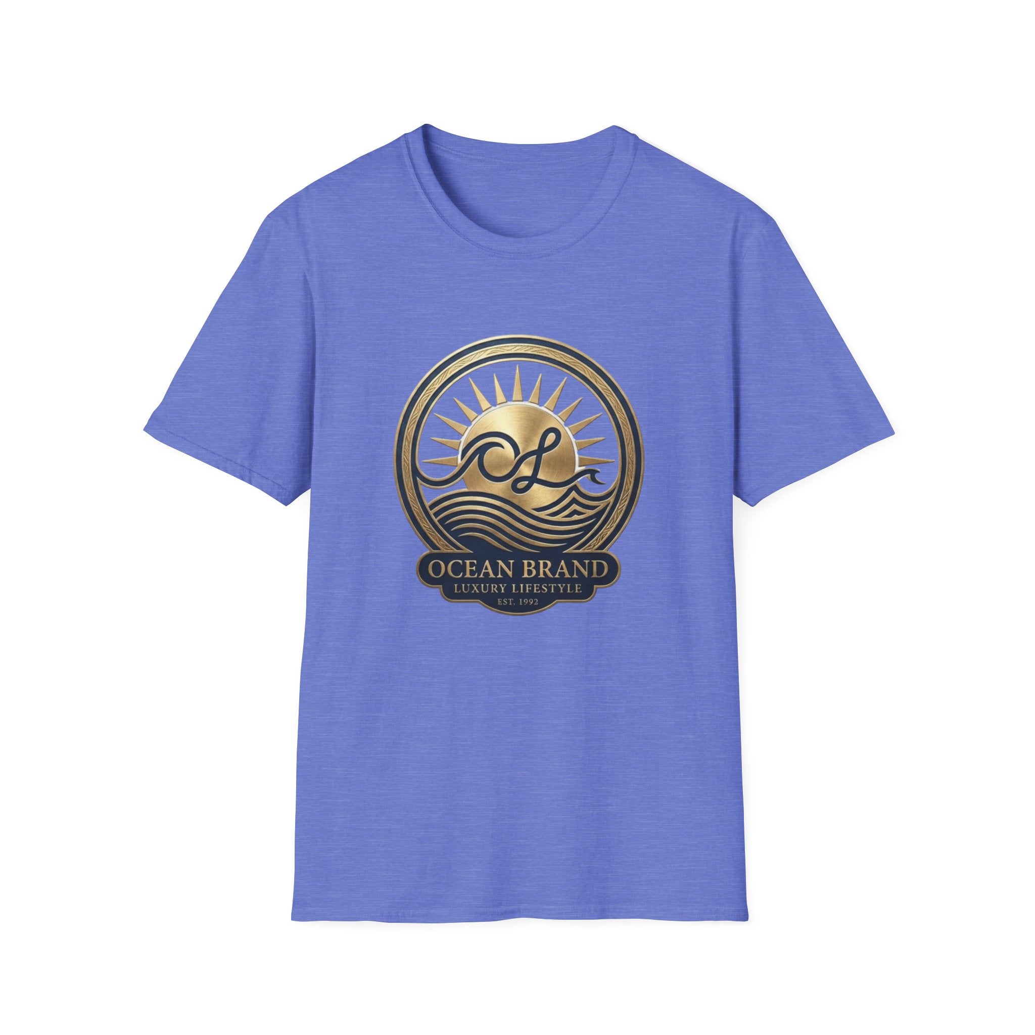 Ocean Brand Vintage Logo T-Shirt — Nautical Sun & Waves Graphic