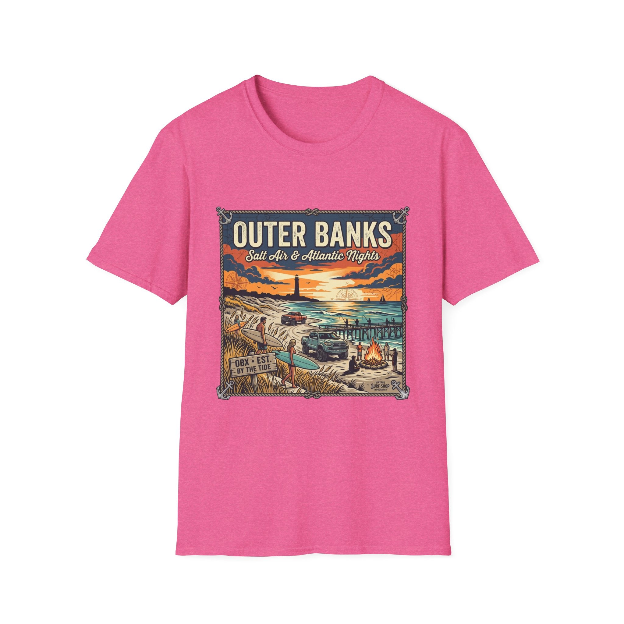 Outer Banks T-Shirt — 'Outer Banks: Salt Air & Atlantic Nights' Vintage Coastal Tee
