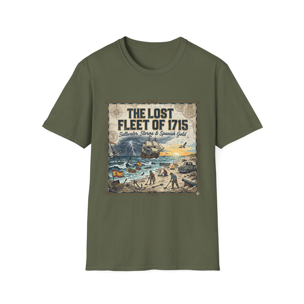 The Lost Fleet of 1715 T-Shirt — Vintage Salvage, Storms & Spanish Gold Graphic Tee