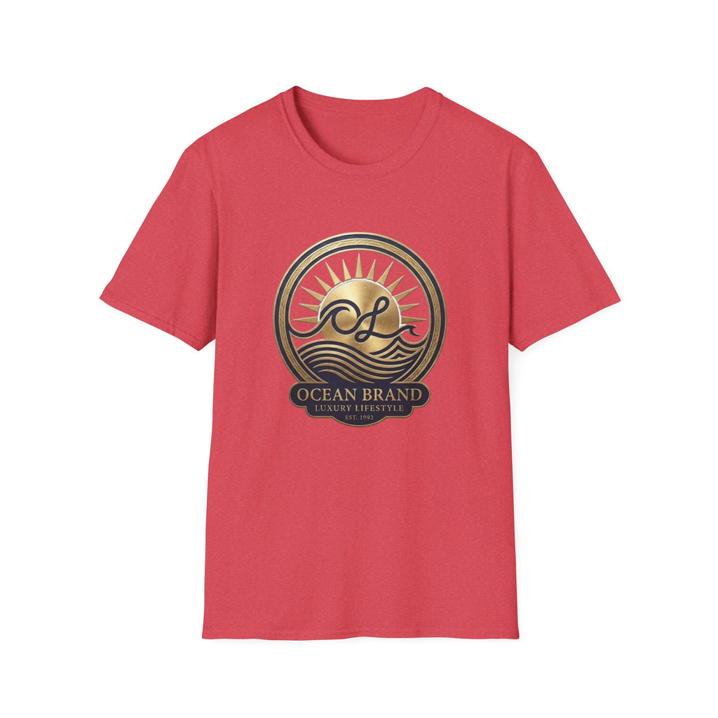 Ocean Brand Vintage Logo T-Shirt — Nautical Sun & Waves Graphic
