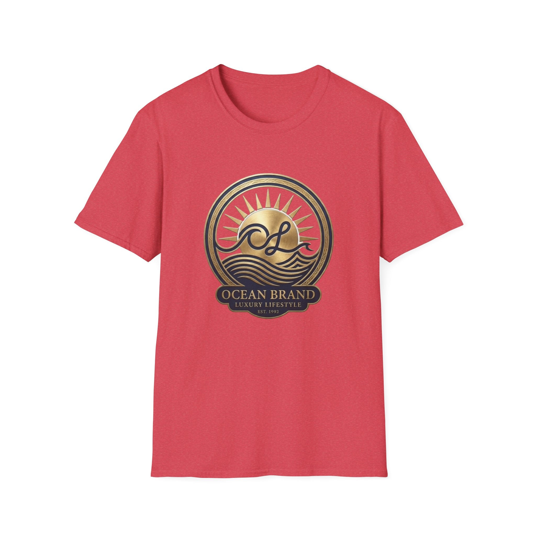 Ocean Brand Vintage Logo T-Shirt — Nautical Sun & Waves Graphic