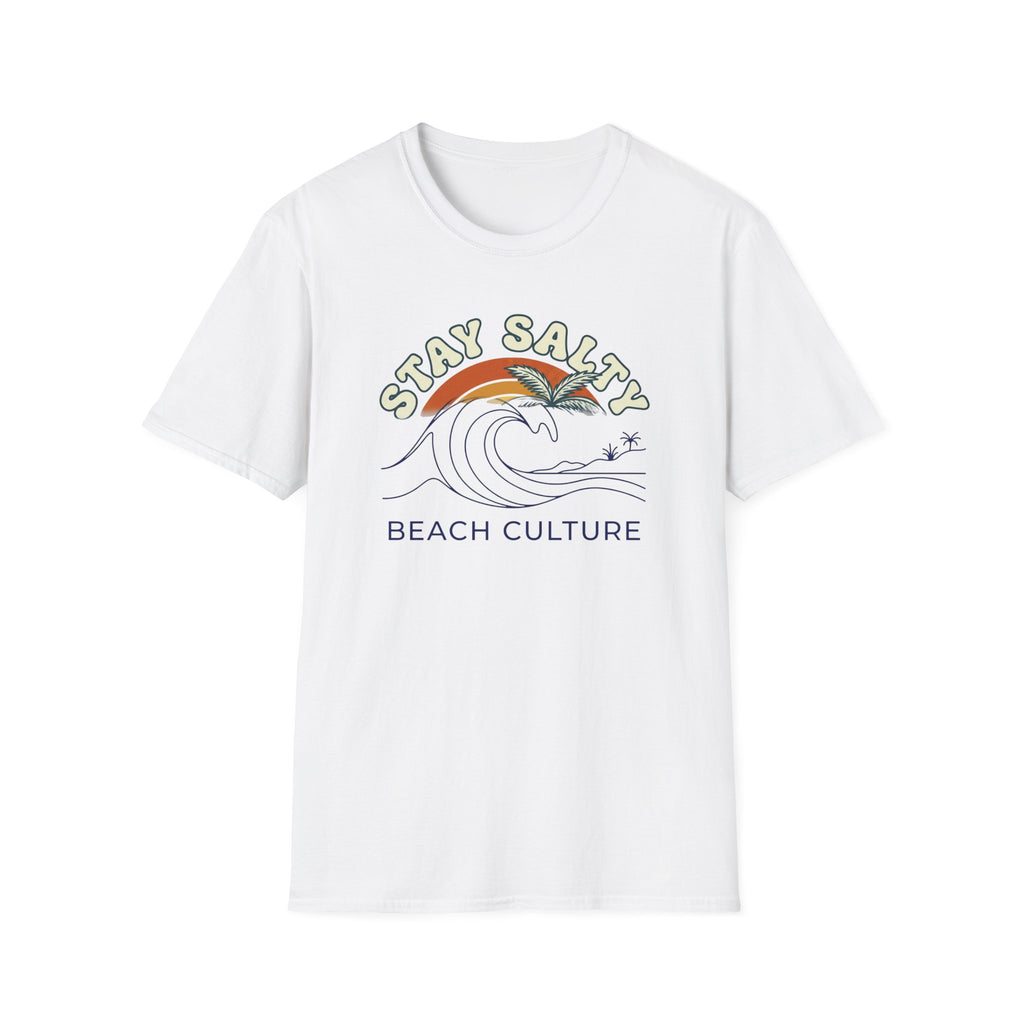 Stay Salty Beach Culture T-Shirt — Retro Wave Surf Graphic Tee