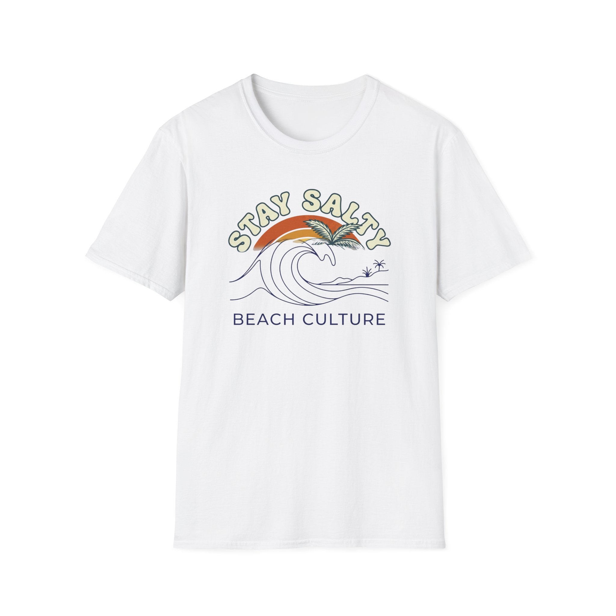 Stay Salty Beach Culture T-Shirt — Retro Wave Surf Graphic Tee