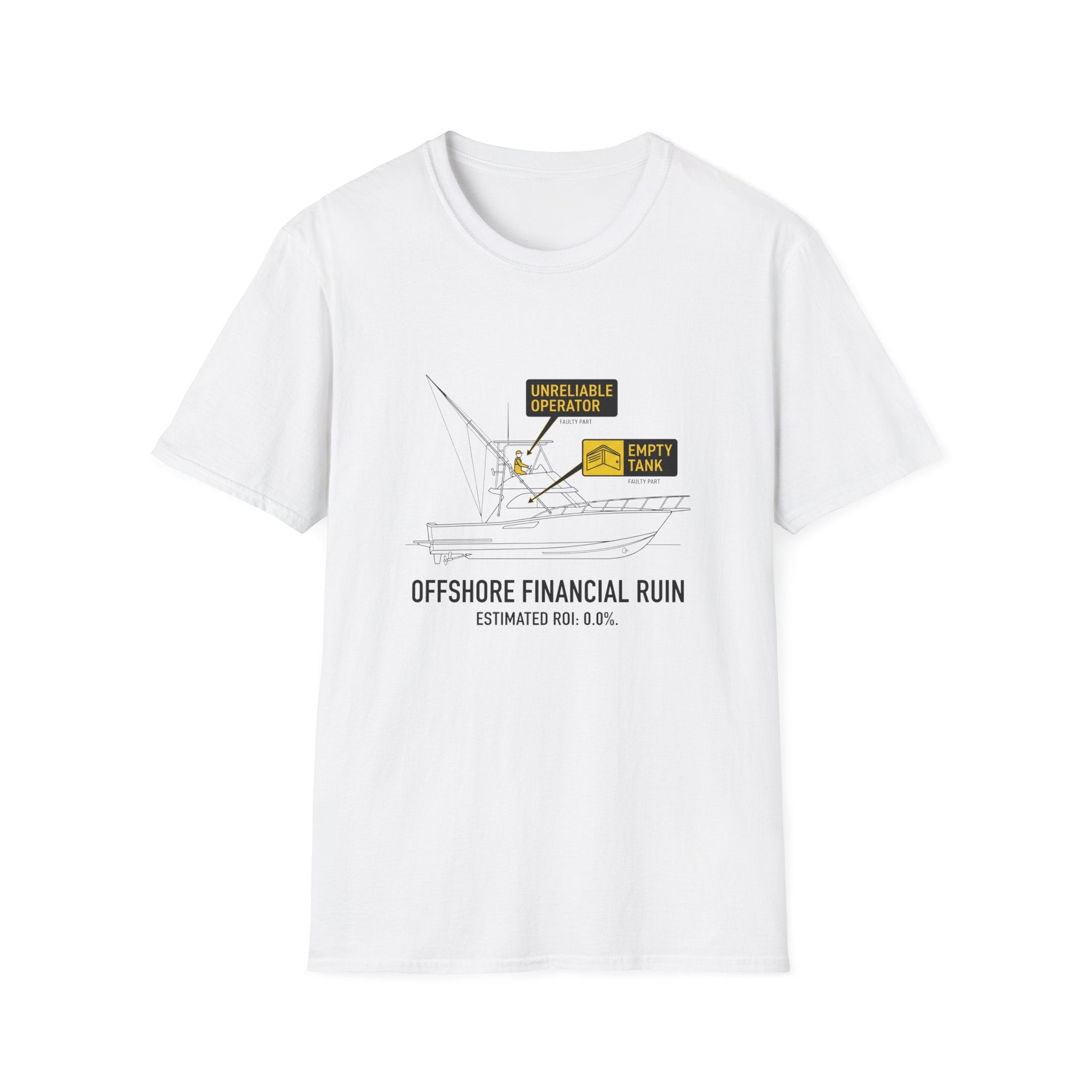 T-Shirt — "Offshore Financial Ruin" Diagram Graphic Tee