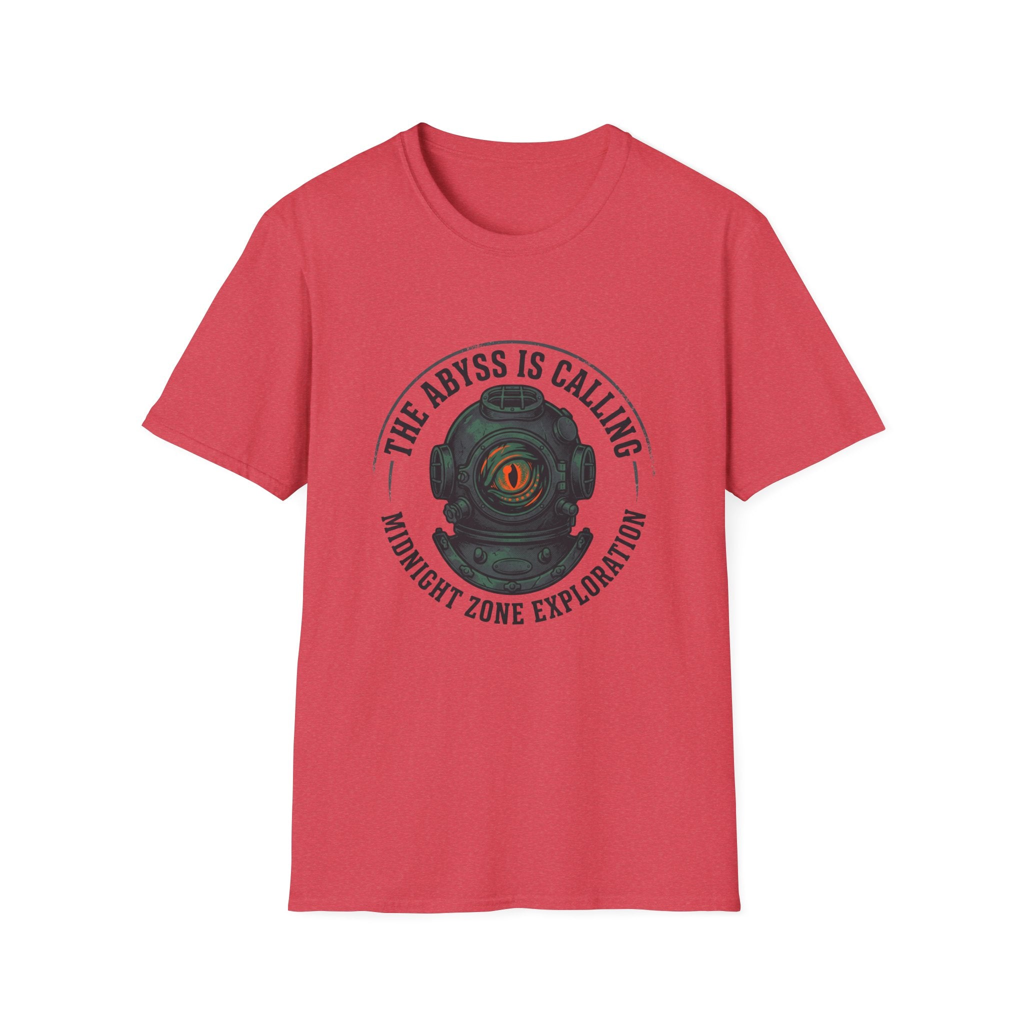 The Abyss Is Calling T-Shirt — Midnight Zone Diver Helmet Graphic Tee
