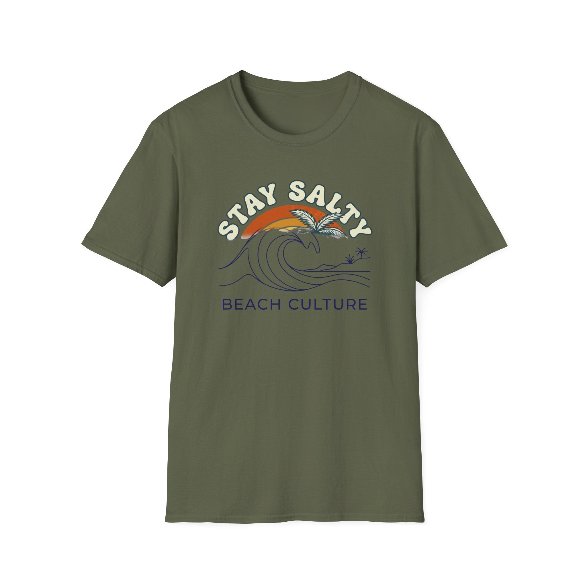 Stay Salty Beach Culture T-Shirt — Retro Wave Surf Graphic Tee