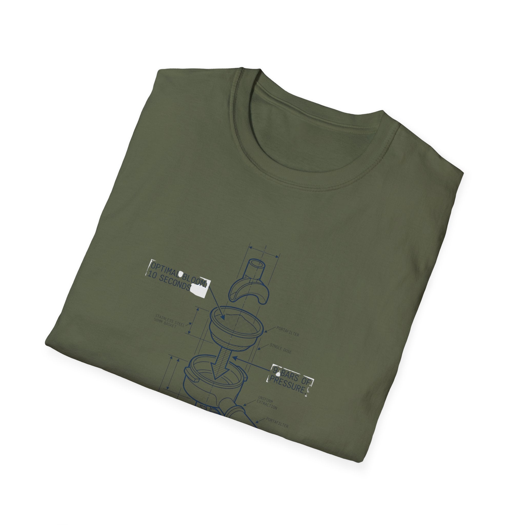 Coffee Diagram T-Shirt — "The Science of the Sip" Espresso Blueprint Tee