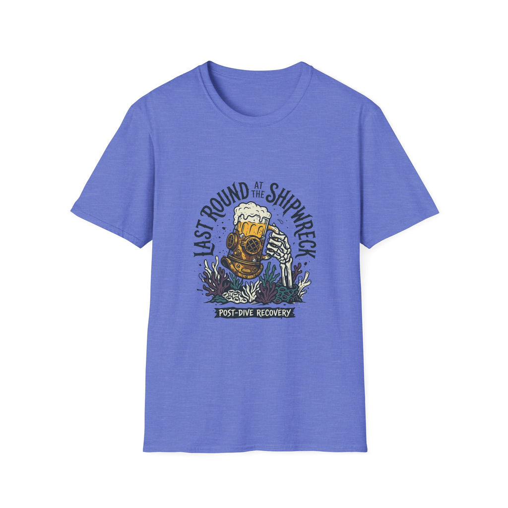 Shipwreck Dive T-Shirt — "Last Round at the Shipwreck" Beer & Scuba Graphic Tee