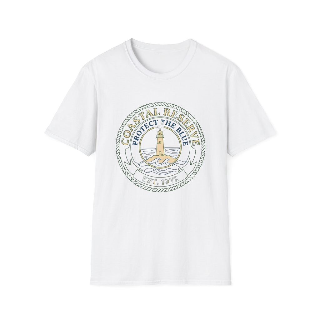 Coastal Reserve Lighthouse T-Shirt — "Protect the Blue" Ocean Conservation Tee
