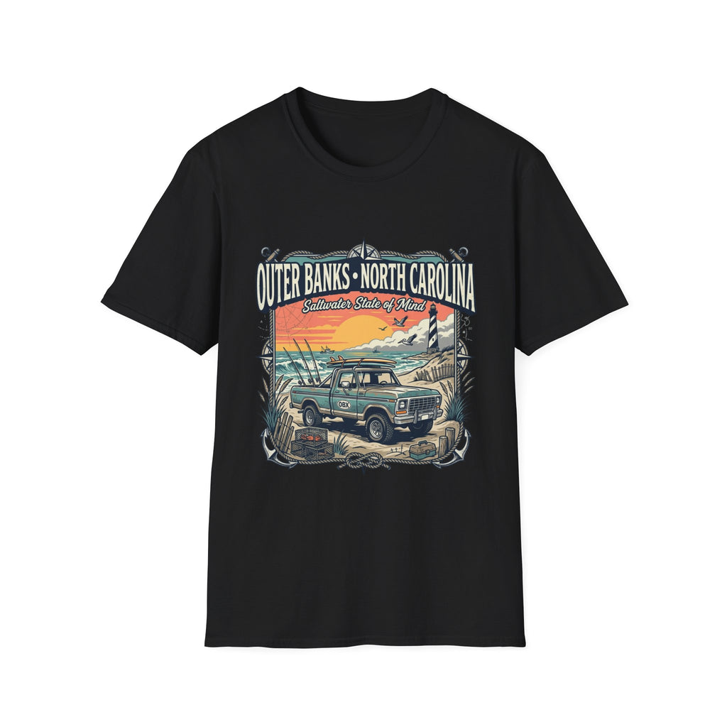Outer Banks North Carolina T-Shirt — "Saltwater State of Mind" Beach Vintage Tee