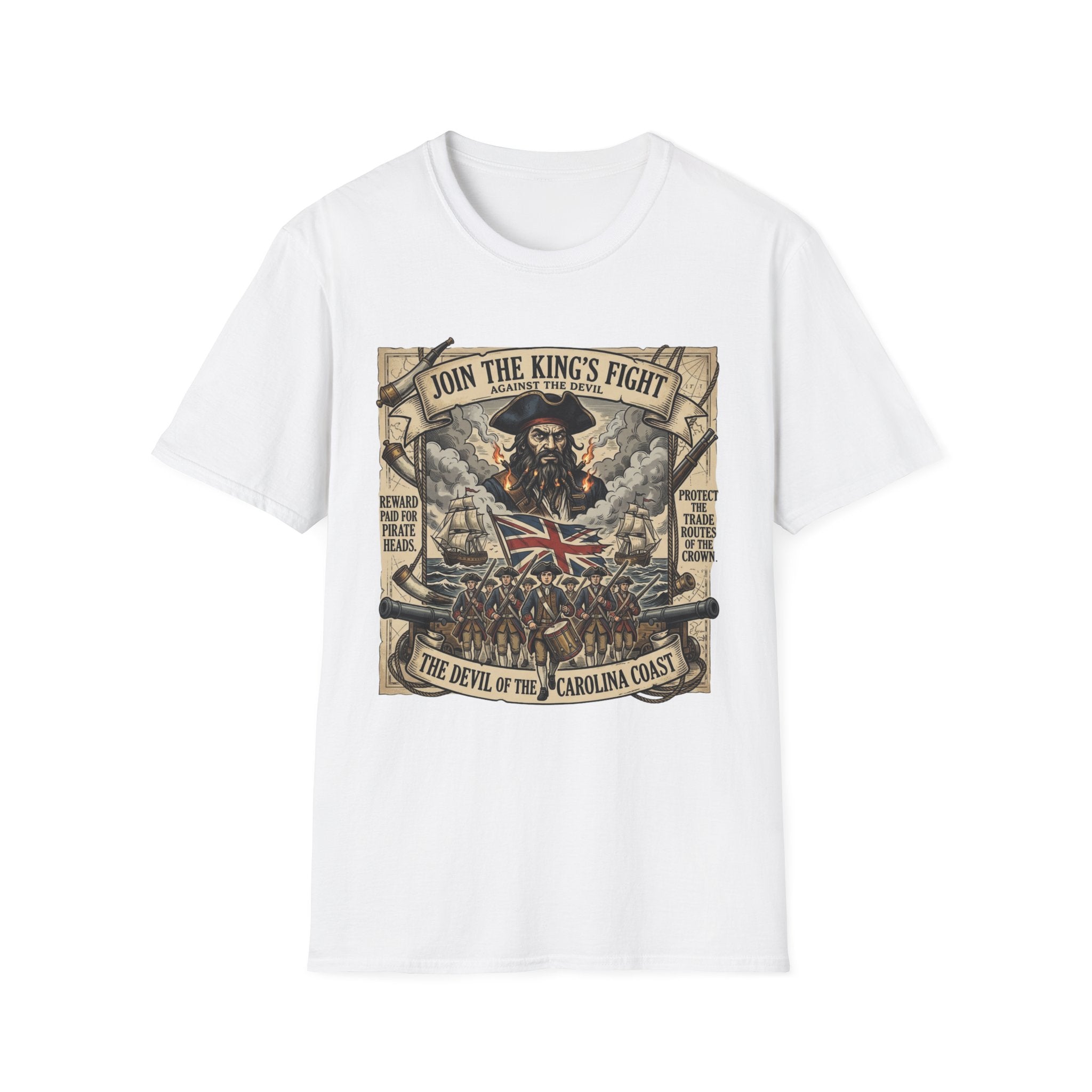 Pirate Propaganda T-Shirt — "Join the King's Fight" Vintage Nautical Design