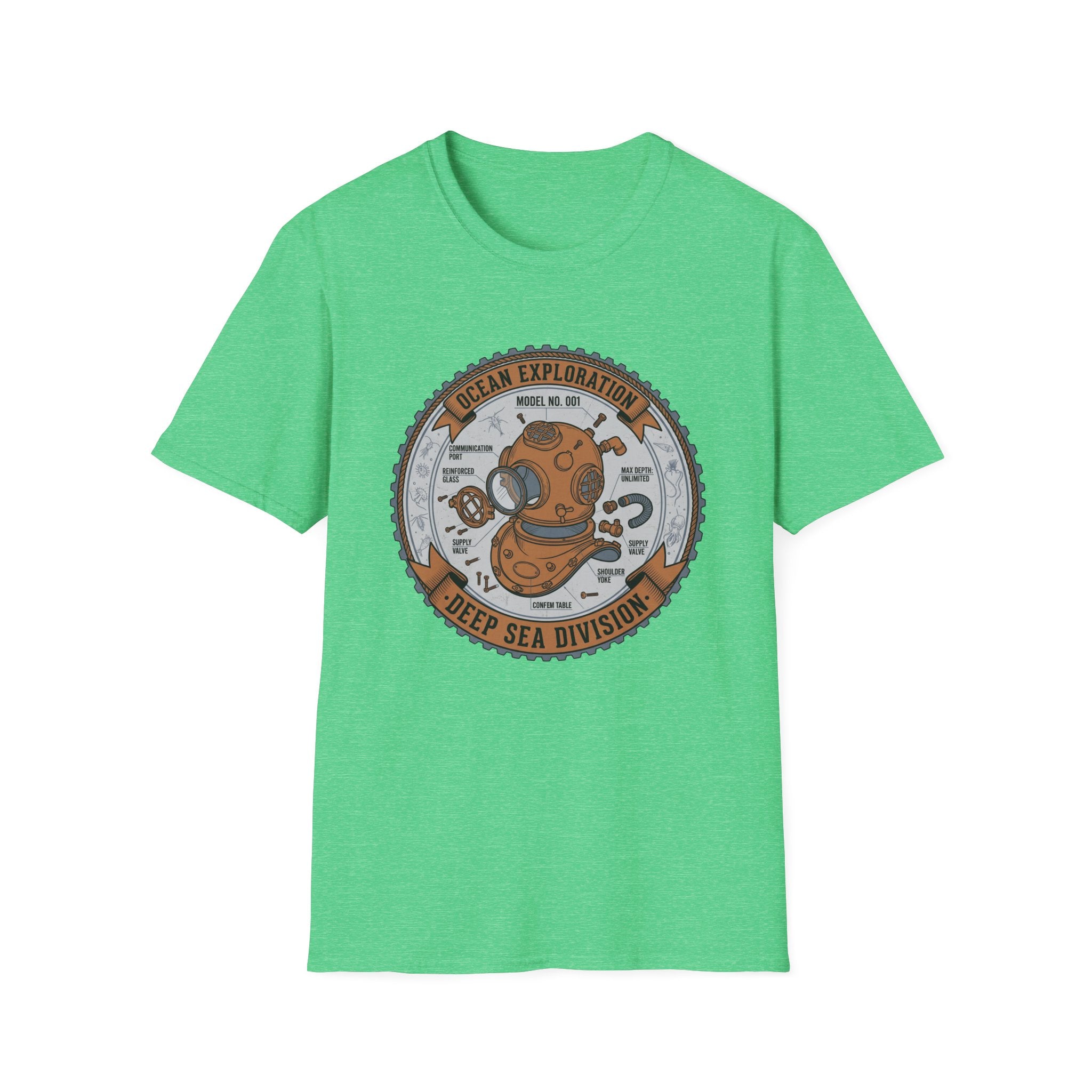 Deep Sea Division T-Shirt — Ocean Exploration Vintage Diving Helmet Tee