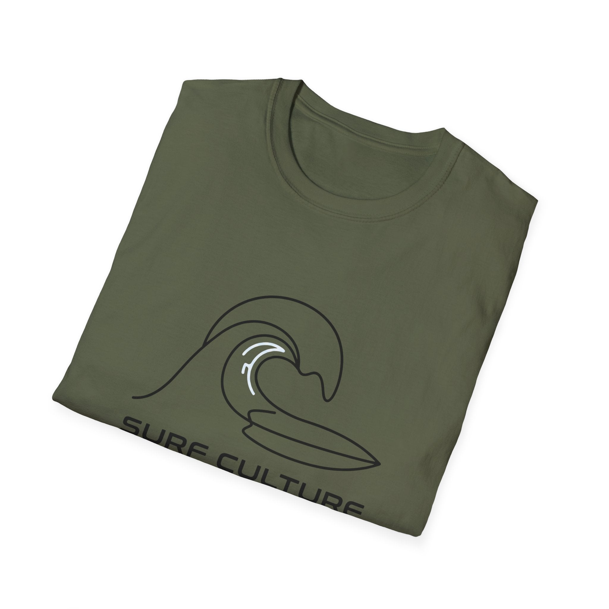 Surf Culture T-Shirt – Minimal Wave Graphic Tee