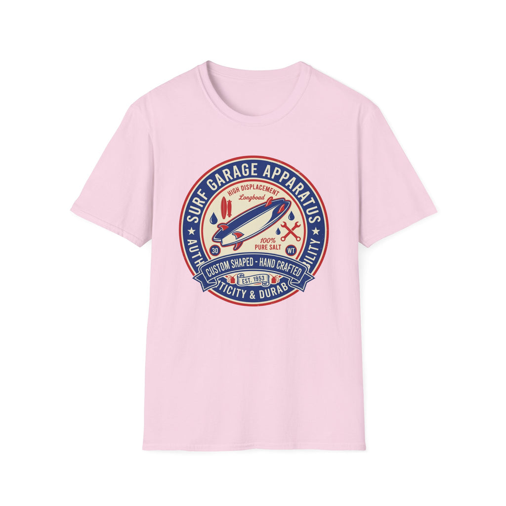 Garage Surf Apparel T-Shirt — Retro Surfboard Badge Design