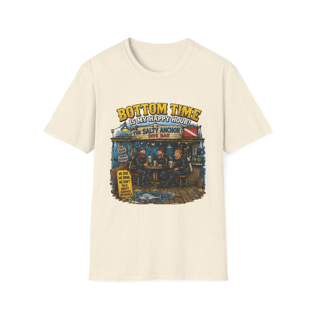 Bottom Time Is My Happy Hour T-Shirt — Salty Anchor Dive Bar Graphic Tee