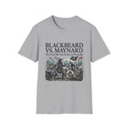 Blackbeard vs. Maynard T‑Shirt — "The Devil Met the Crown at Ocracoke" Historical Pirate Battle Tee