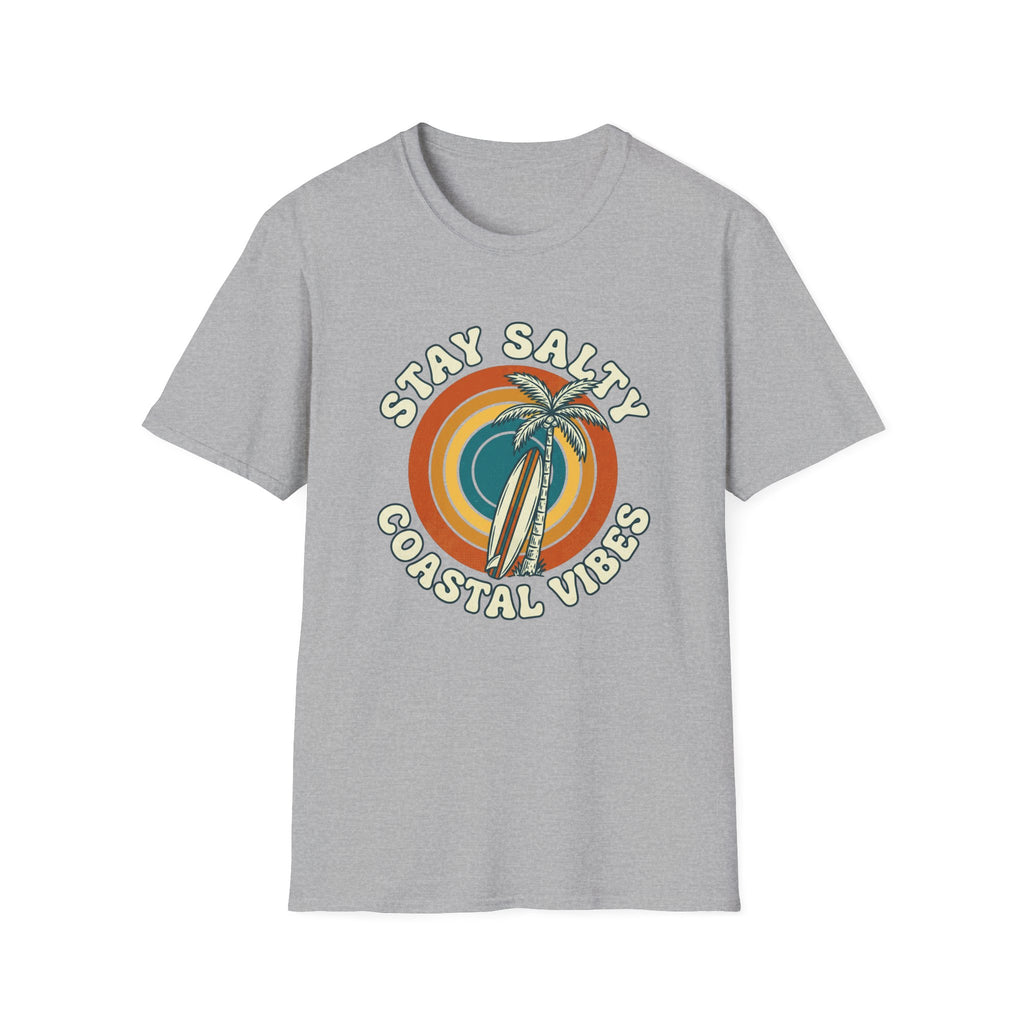 Stay Salty Coastal Vibes T-Shirt — Retro Palm Beach Graphic Tee
