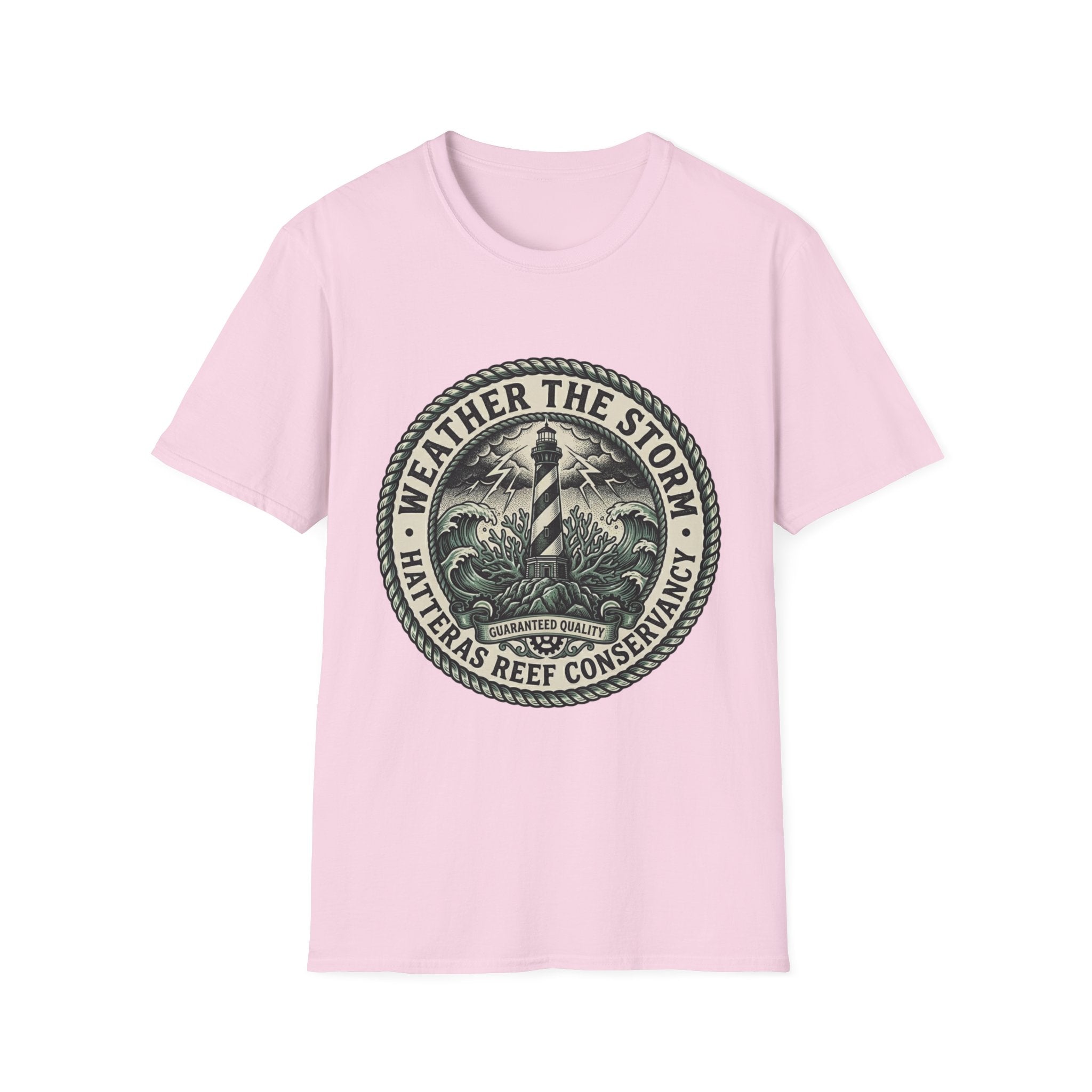 Weather the Storm Lighthouse T-Shirt — Coastal Conservation Graphic Tee