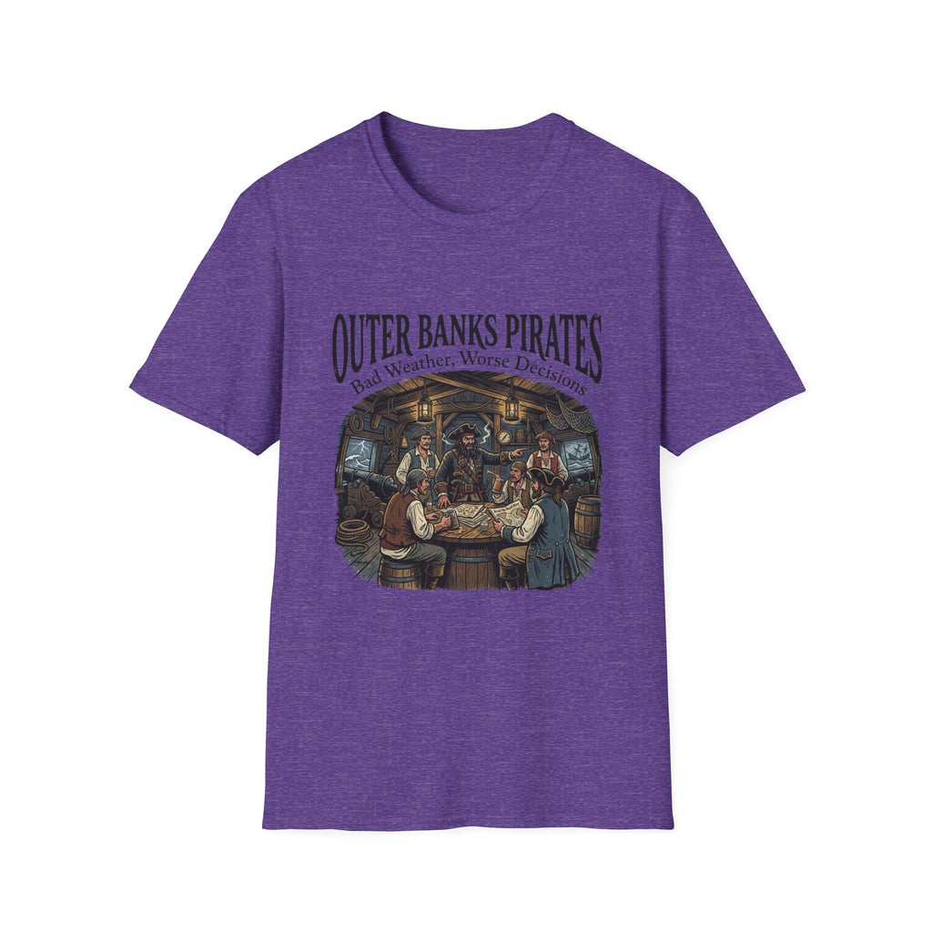 Outer Banks Pirates T-Shirt — "Bad Weather, Worse Decisions" Nautical Pirate Crew Tee