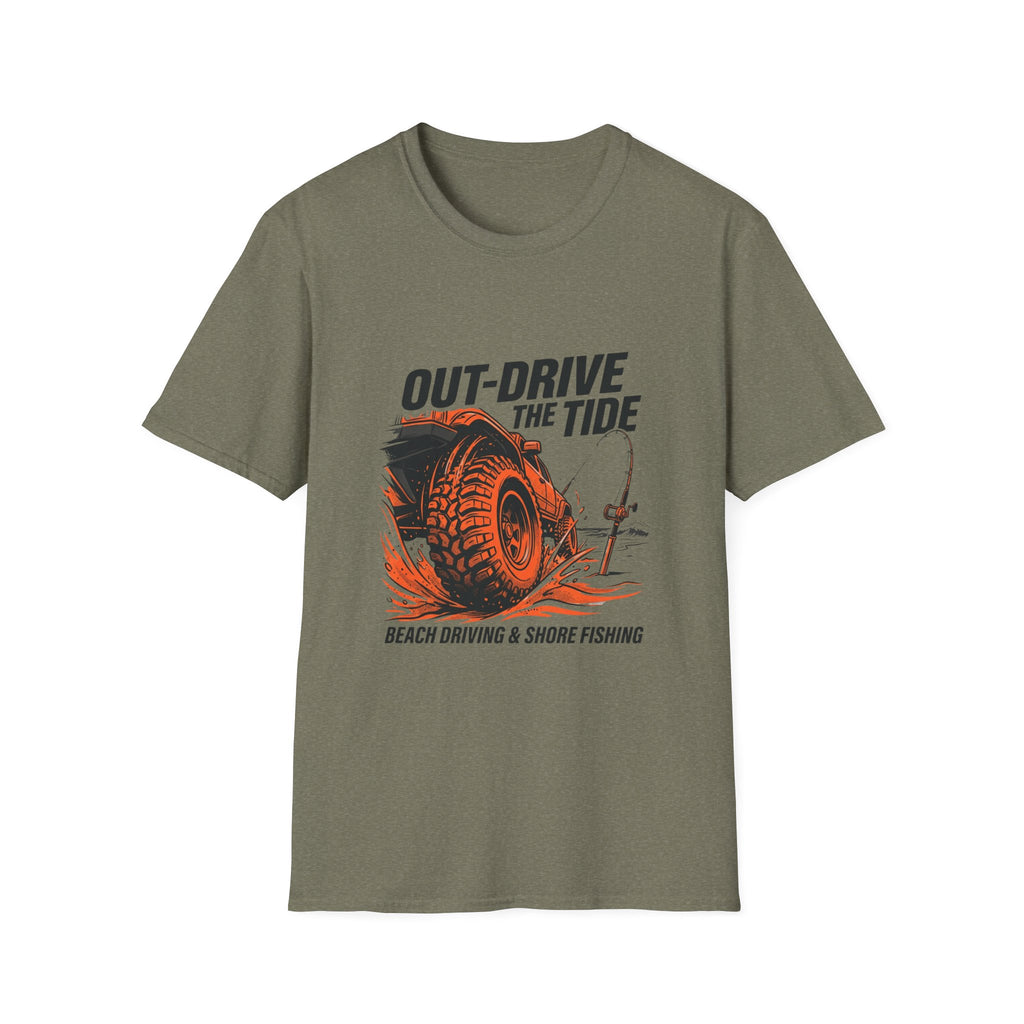 Out Drive The Tide Beach Driving & Shore Fishing T-Shirt