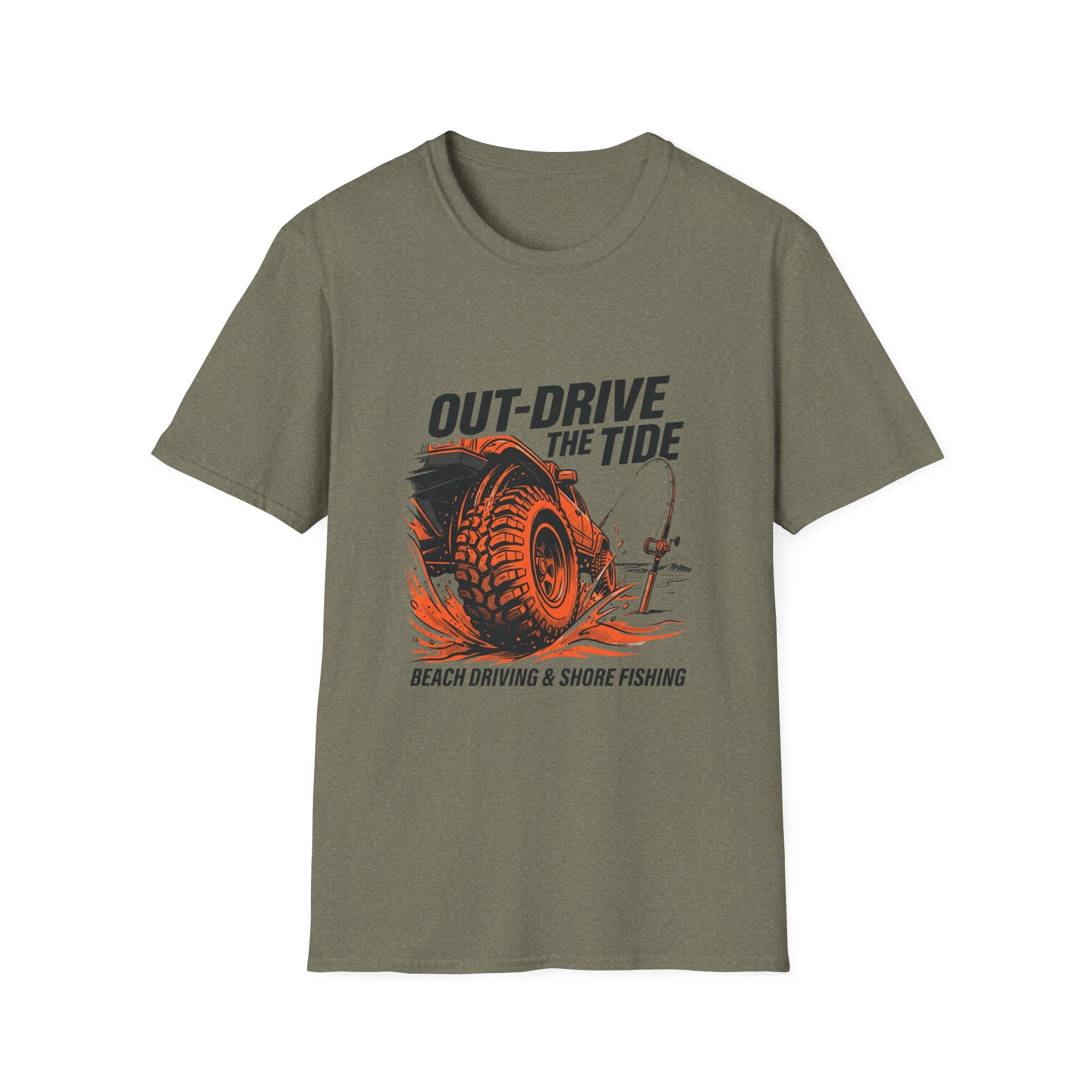 Out Drive The Tide Beach Driving & Shore Fishing T-Shirt