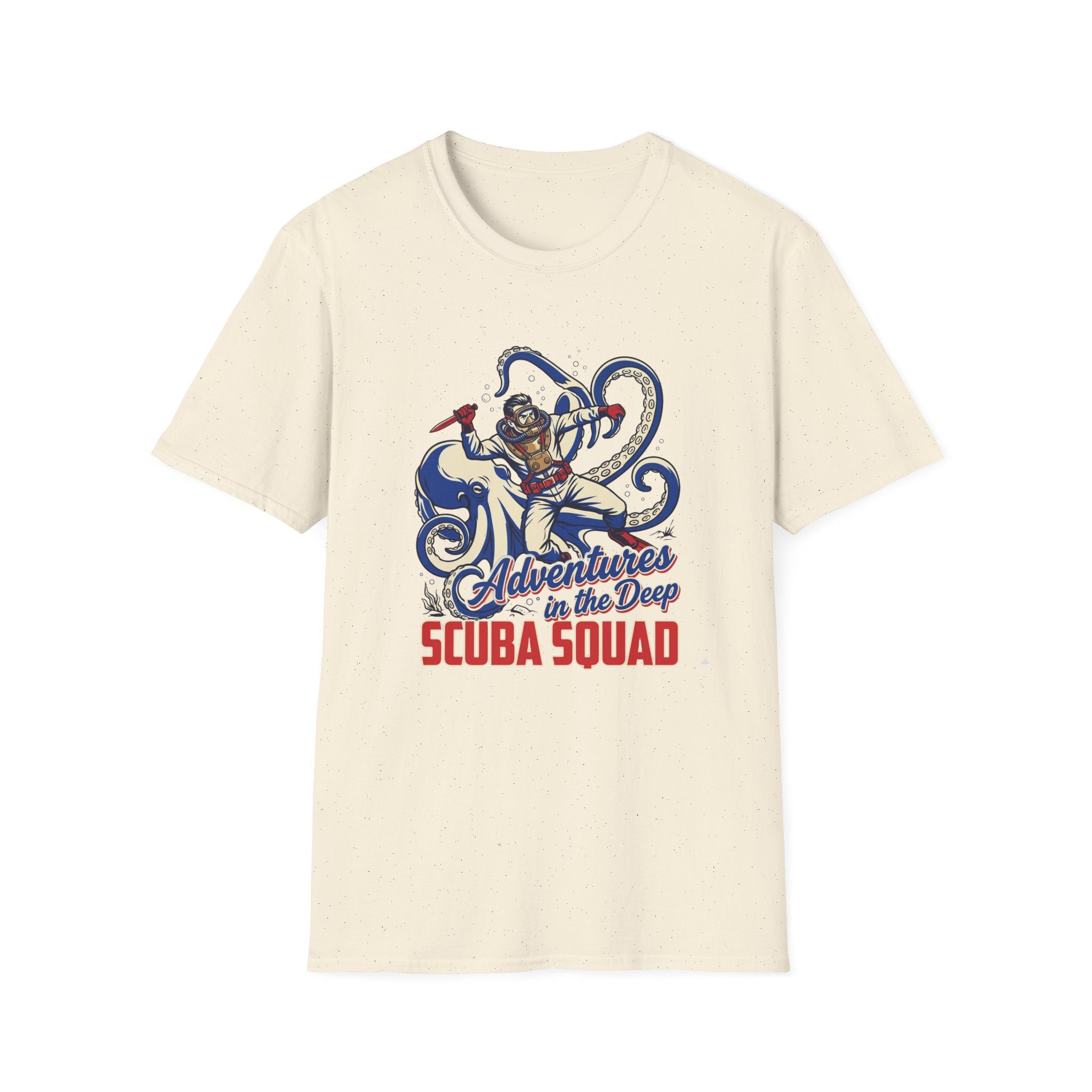 Scuba Squad T-Shirt — 'Adventures in the Deep' Vintage Diver Octopus Graphic Tee