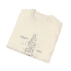 Coffee Diagram T-Shirt — "The Science of the Sip" Espresso Blueprint Tee
