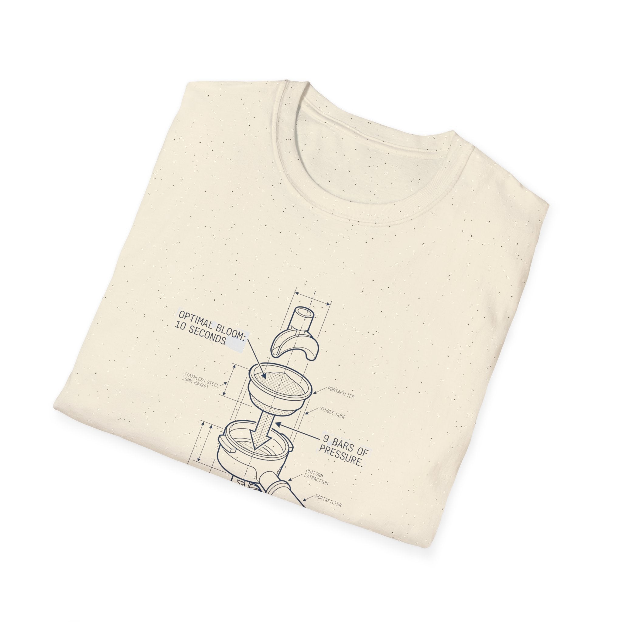 Coffee Diagram T-Shirt — "The Science of the Sip" Espresso Blueprint Tee