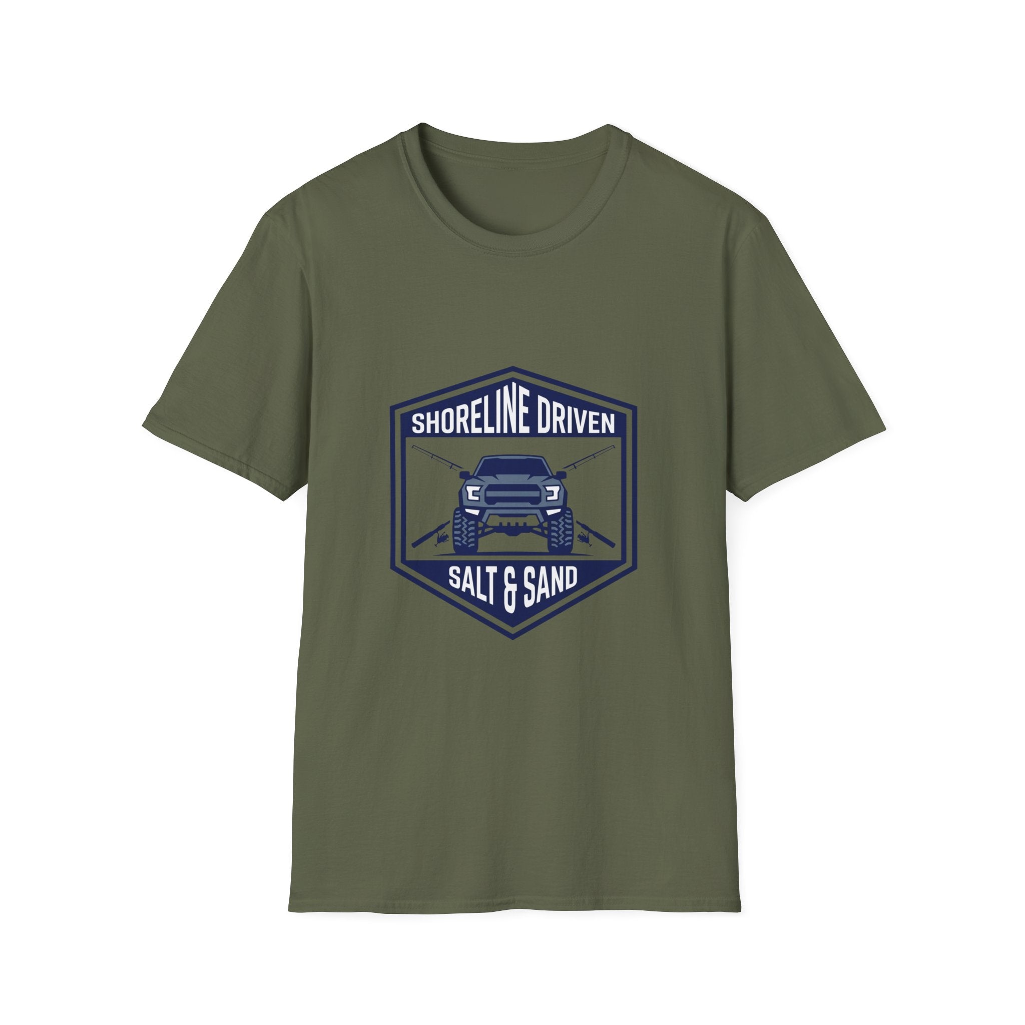 Shoreline Driven Salt & Sand T-Shirt — Coastal 4x4 Beach Adventure Tee